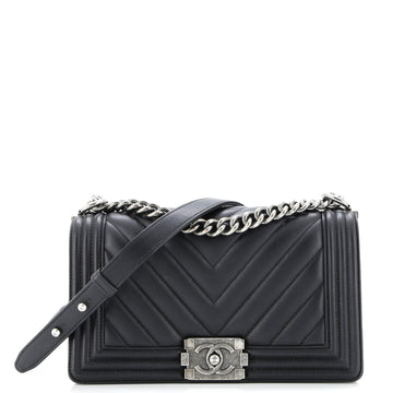 Boy Flap Bag Chevron Calfskin Old Medium