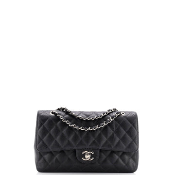Classic Double Flap Bag Quilted Caviar Medium