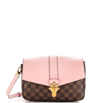 Clapton Handbag Damier and Leather PM