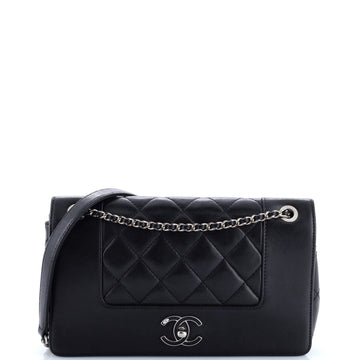 Mademoiselle Vintage Flap Bag Quilted Sheepskin Medium