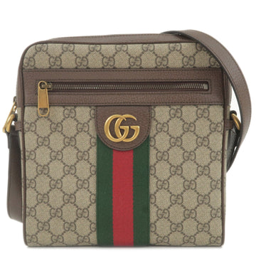 GUCCI Ophidia Sherry CS Supreme Leather Shoulder Bag Beige 547926