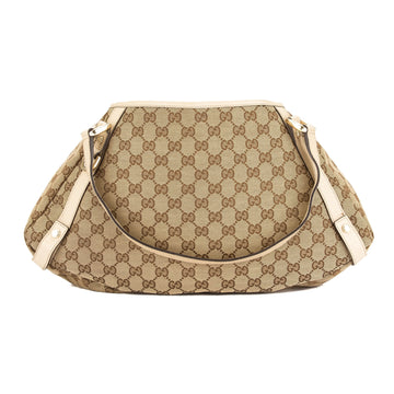 G*G Ivory Leather CS Supreme Canvas Tote Bag (Pre Owned)