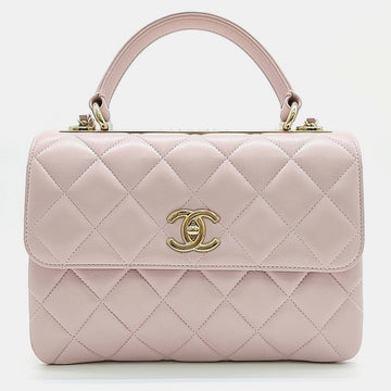 Baby Pink Leather Small Trendy CC Flap Bag