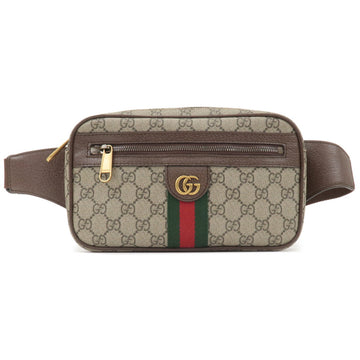 GUCCI Ophidia CS Supreme Leather Body Bag Beige Brown 574796