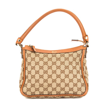 G*G Tan Leather CS Monogram Canvas Tote Bag (Pre Owned)