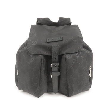 GUCCI CS Nylon Leather Back Pack Ruck Sack Black 406361