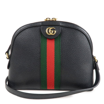 GUCCI Ophidia CS Supreme Leather Shoulder Bag Black 499621