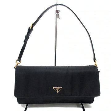 PRADA - Handbag Black Nylon Leather