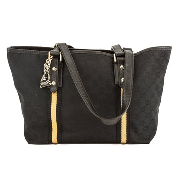 G*G Navy CS Monogram Canvas Medium Jolicoeur Tote Bag (Pre Owned)