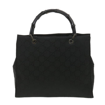 GUCCI EC Canvas Hand Bag Black  38354
