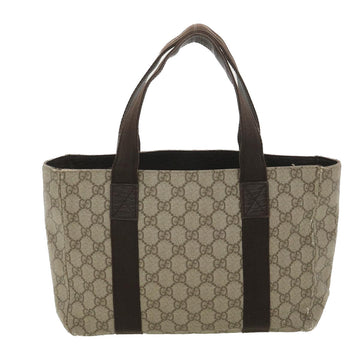 GUCCI EC Canvas Hand Bag PVC Leather Beige 141976  38817
