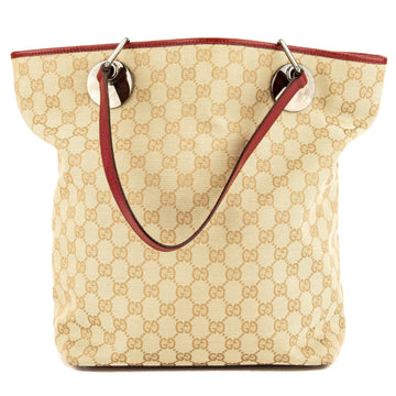 G*G Dark Red CS Monogram Large Eclipse Tote (3945013)