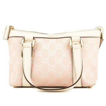 G*G Pink and White CS Monogram Small Abbey Tote (3956013)