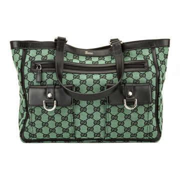 G*G Green/Black CS Monogram Abbey Tote (3989013)