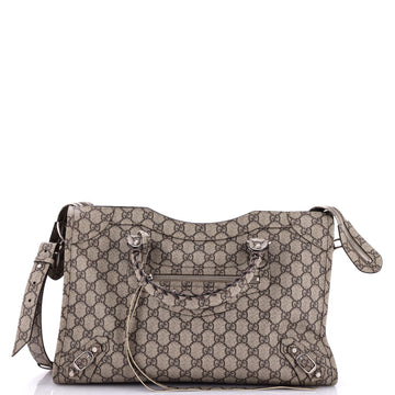 x Balenciaga The Hacker Project Neo Classic City Bag EC Coated Canvas Medium