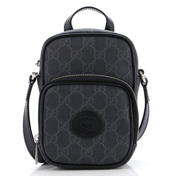 Interlocking G Patch Top Handle Crossbody Bag EC Coated Canvas Mini