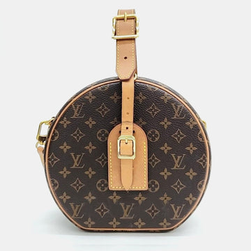 Brown Canvas Petite Boite Chapeau Bag