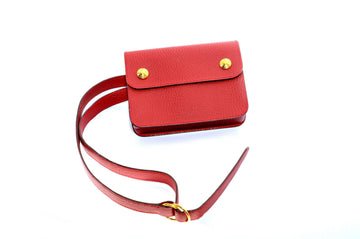 HERMÈS Leather Flap Bum Leather Pochette Waist bag