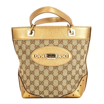 G*G Metallic Gold CS Monogram Small Tote (4014015)
