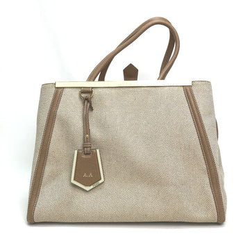 FENDI Handbag 8BH250 Canvas / leather Brown To joule Women Used
