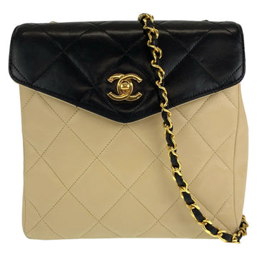 Chanel Vintage Lambskin Matelasse Turnlock Crossbody