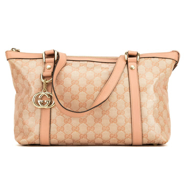 G*G Pink CS Monogram Canvas Medium Abbey Tote Bag (4043007)