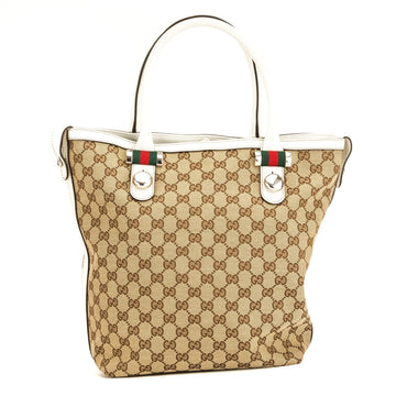G*G White CS Monogram Tote (4049012)