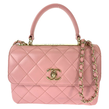 Chanel Lambskin Matelasse Turn Lock Logo Handbag