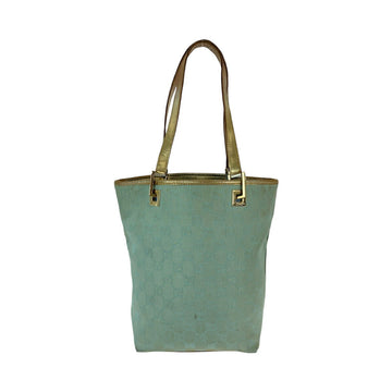 Gucci Emerald CS Canvas Tote Shoulder Bag