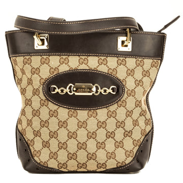 G*G Metallic Brown CS Monogram Small Tote (4092016)