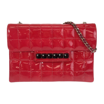 Chanel Vintage Chocolate Bar Patent Leather Handbag