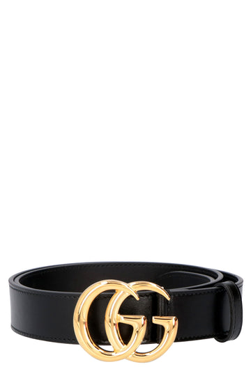 GUCCI Double GG Buckle Leather Belt for Men