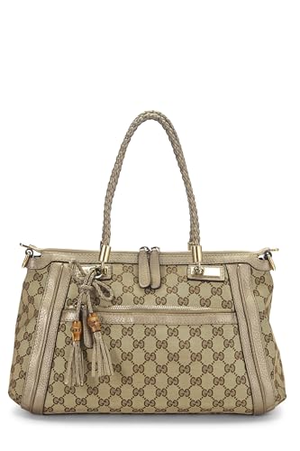 Gucci, Gold Original CS Canvas Bella Tote, Gold
