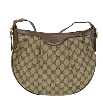 GUCCI EC Canvas Shoulder Bag PVC Leather Beige 41.02.058  43239