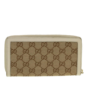 GUCCI EC Canvas Long Wallet Beige White 308012  43741