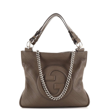 GUCCI Blondie NM Tote Diagonal Quilted Leather Small