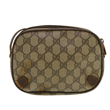 GUCCI EC Canvas Web Sherry Line Shoulder Bag Beige Red Green  43903