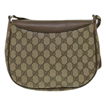 GUCCI EC Canvas Web Sherry Line Shoulder Bag Beige Red 10.02.056  44259