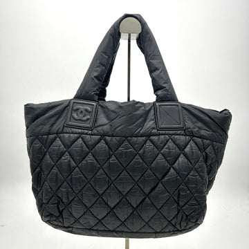 Chanel Nylon Quilted Small Coco Cocoon Tote Black  LA1465