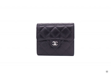 Chanel AP Y CC Classic Fold Wallet (old Model A) Black / C Caviar Short Wallet Shw