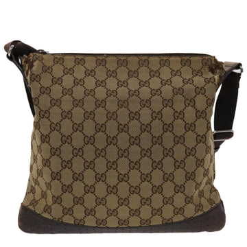 GUCCI CS Canvas Shoulder Bag Beige 145857  47690