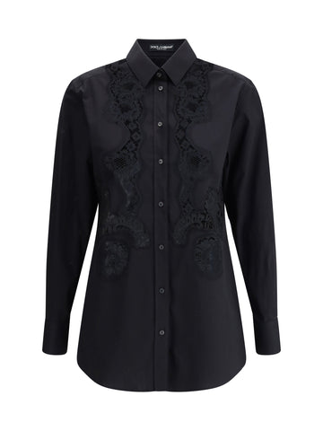 Dolce & Gabbana Women Lace Inserts Shirt