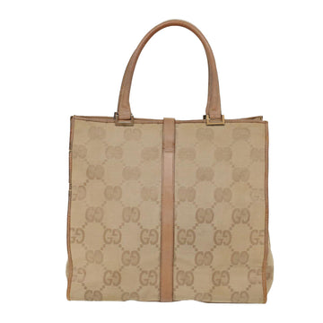 GUCCI EC Canvas Jackie Tote Bag Beige  47994