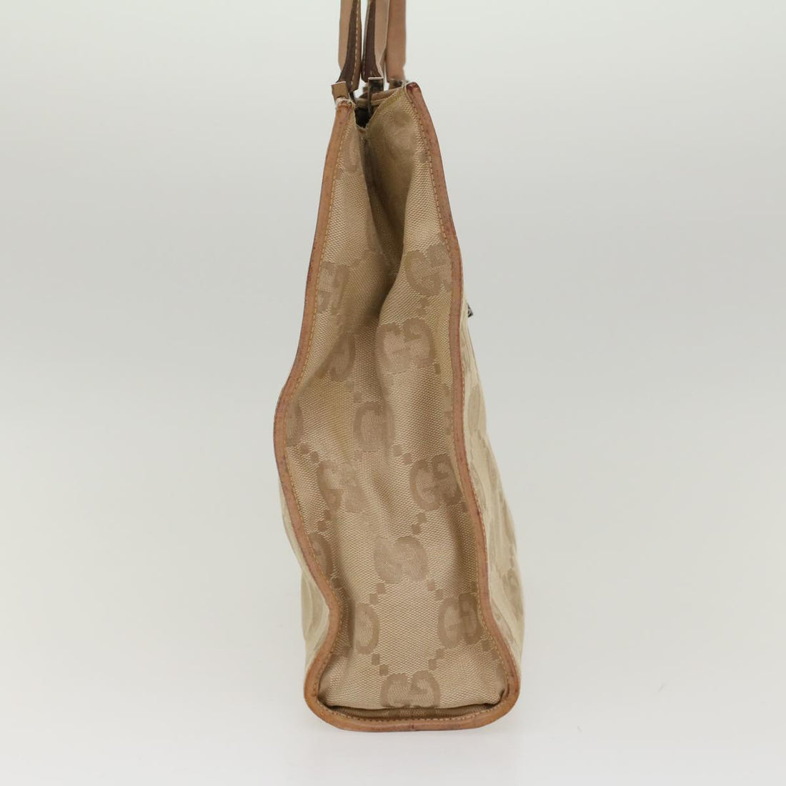 GUCCI EC Canvas Jackie Tote Bag Beige  47994