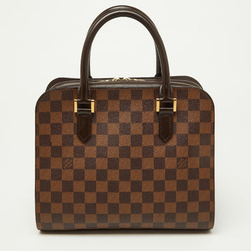 Damier Ebene Canvas and Leather Triana Bag