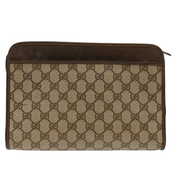 GUCCI CS Canvas Clutch Bag PVC Leather Beige 97.01.037  48147