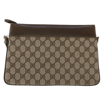 GUCCI EC Canvas Web Sherry Line Shoulder Bag Beige Red 904.02.035..  48148