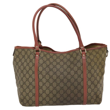 GUCCI EC Canvas Tote Bag PVC Leather Beige Pink  49060