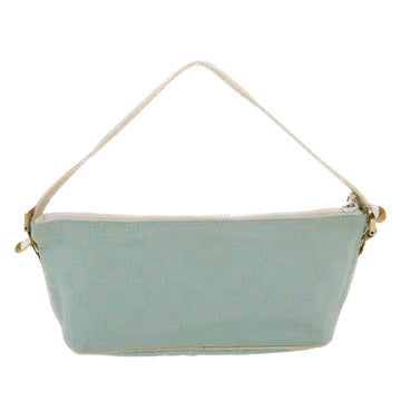 GUCCI EC Canvas Accessory Pouch Light Blue White  49080