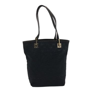 GUCCI EC Canvas Hand Bag Black  49083